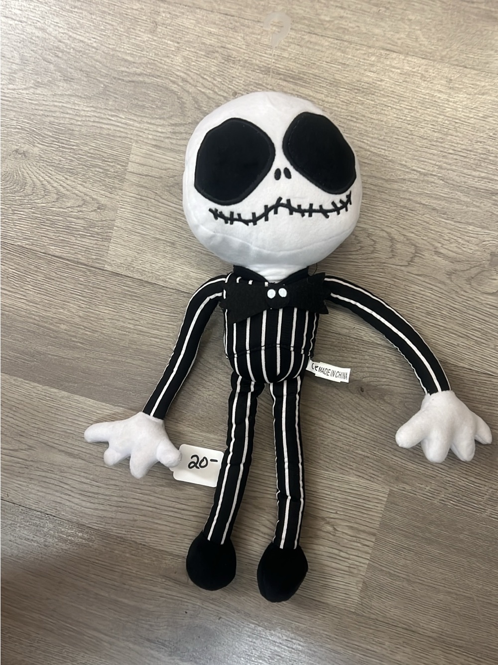 Jack Skellington Black & White Plush Toy - Licensed Character Doll